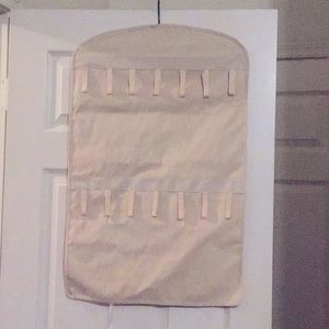 Canvas necklace and bracelet organizer